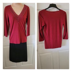 Unworn Storm red sequin sweater